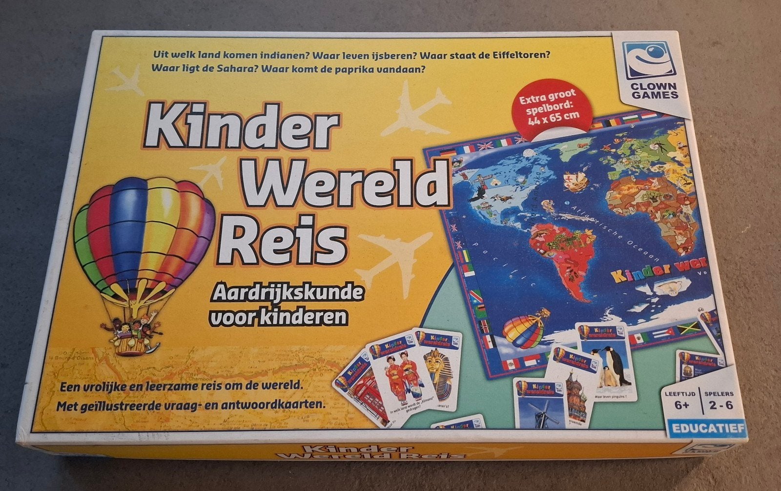 Kinder Wereld Reis: Aardrijkskunde voor kinderen, Vijf spelers of meer, Ophalen of Verzenden, Gebruikt, Clown Games