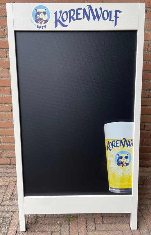 Korenwolf klapbord 120x65cm, Ophalen, Nieuw, Reclamebord, Plaat of Schild, Overige merken