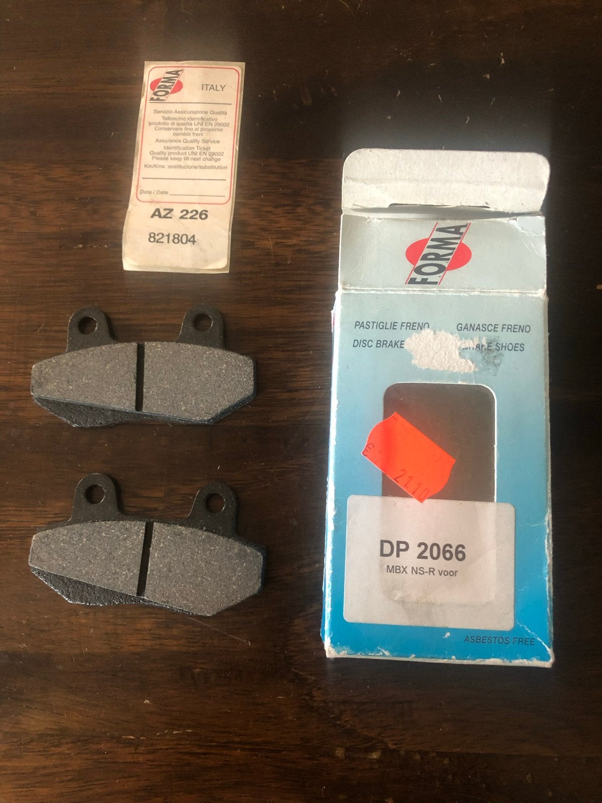 Nieuwe Forma remblokken voor brommer (MBX NS-R), Ophalen of Verzenden, Nieuw, Overige typen