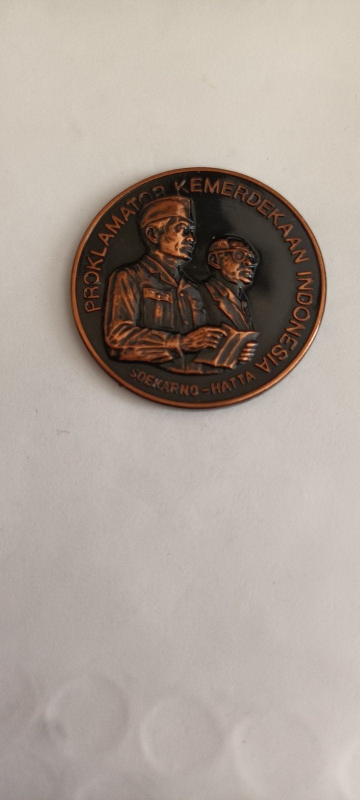 Indonesische Proclamatie Medaille Soekarno-Hatta 1945, Ophalen of Verzenden, Brons, Buitenland