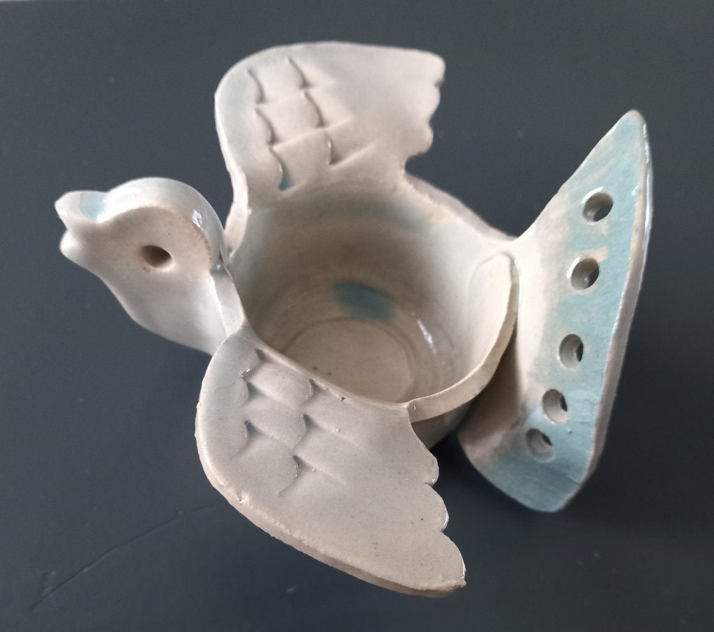 Keramieken vogel schaaltje/waxinelichthouder, Verzamelen, Ophalen of Verzenden, Zo goed als nieuw, Dier