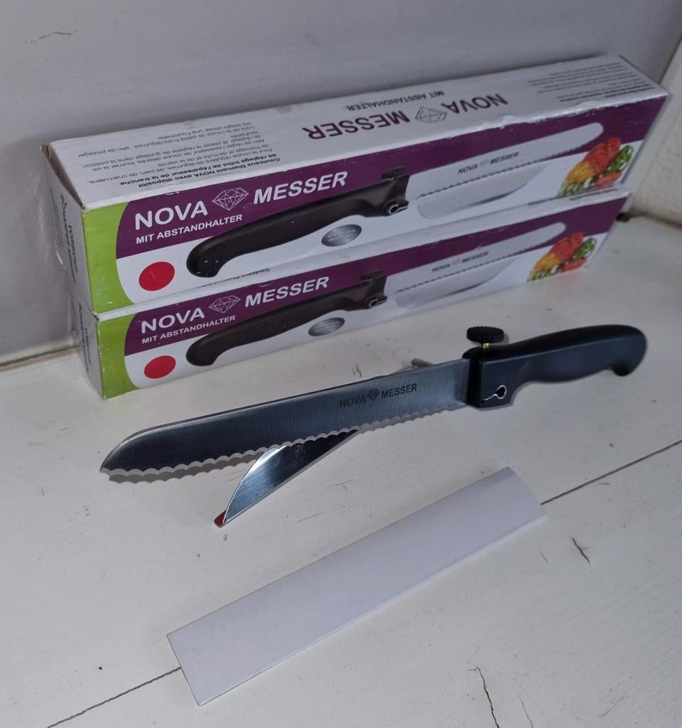 Nova mes snijmes met afstandhouder, Ophalen of Verzenden, Nieuw, Rvs of Chroom