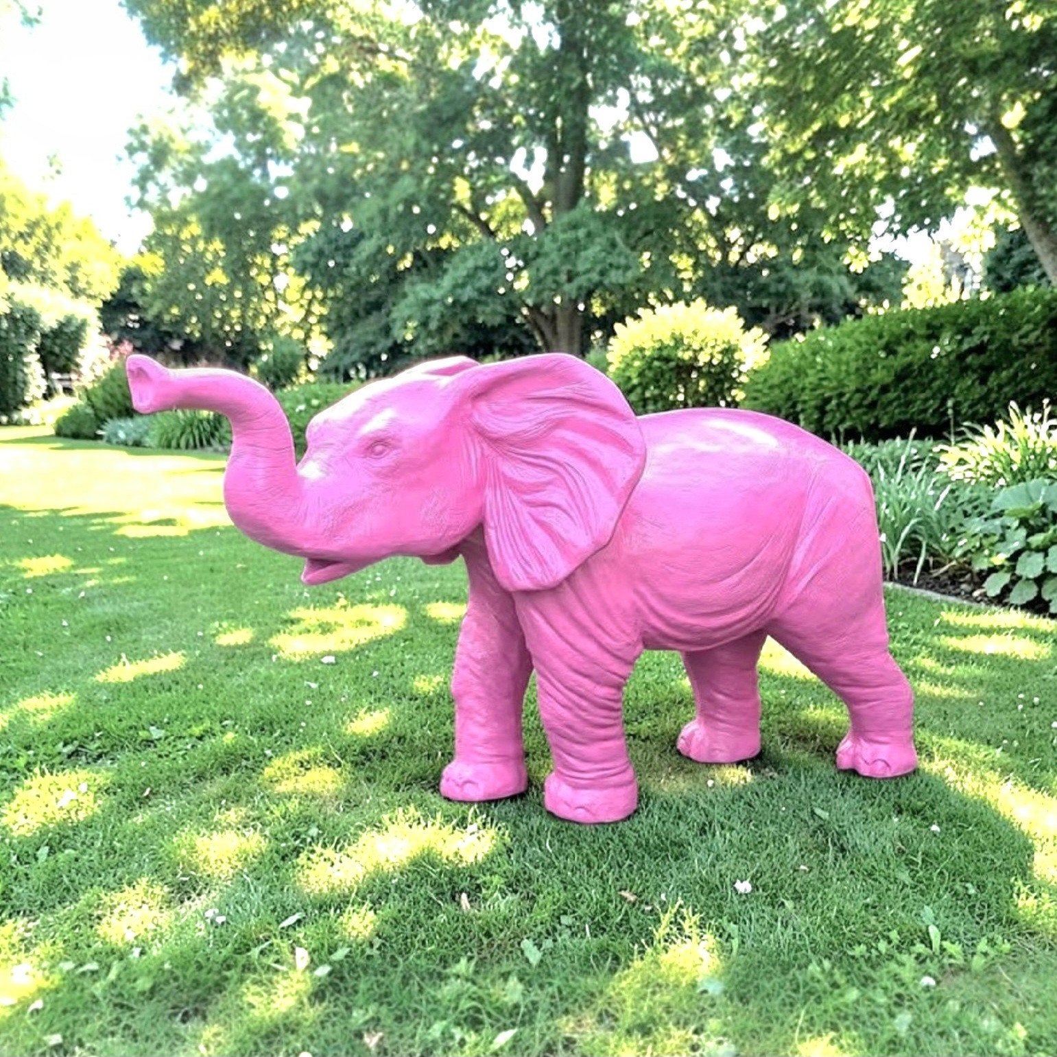 Olifant roze beeld, gorilla tuinbeeld koe, kalf, koe beeld, Ophalen, Nieuw, Kunststof, Dierenbeeld