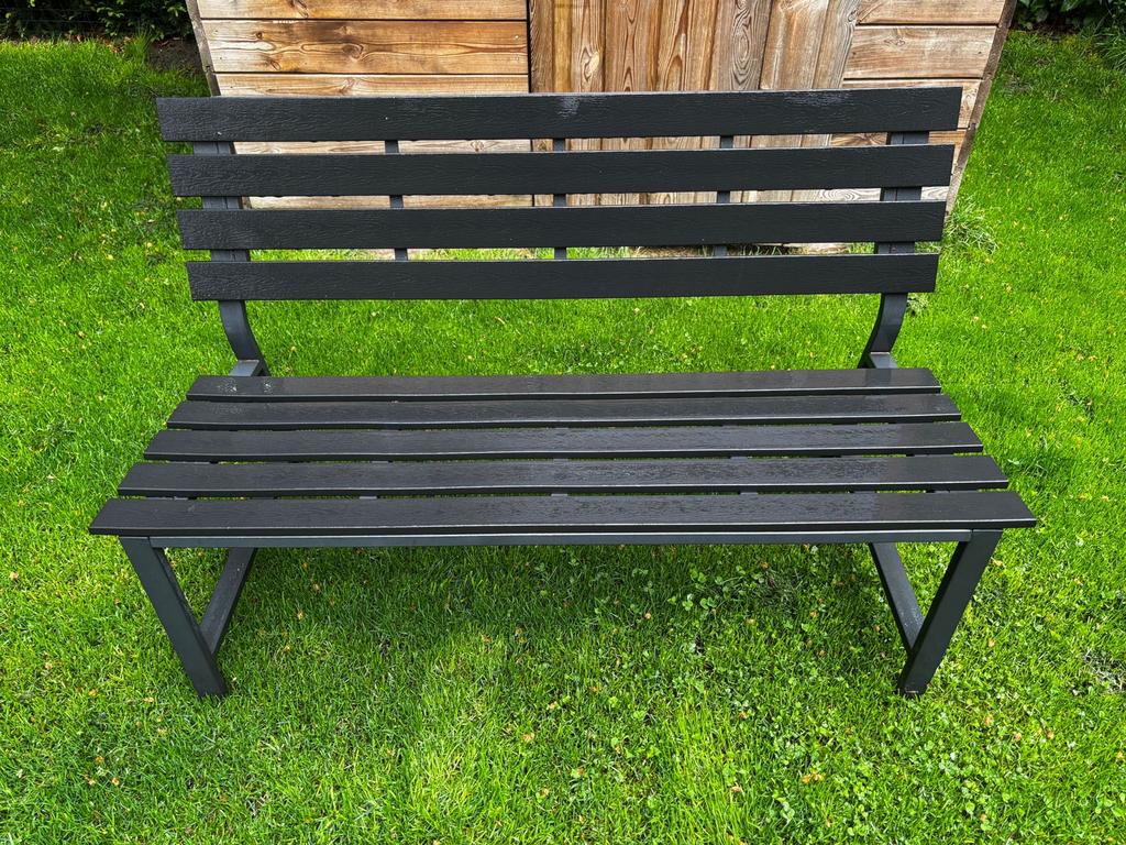 Jysk Tuinbank Klint Antraciet - 1.25m breed, Tuin en Terras, Ophalen, Zo goed als nieuw, Overige materialen