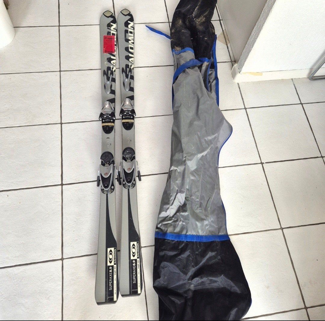 Salomon Super Axe 8.9 ski's te koop, lengte 160cm. Gebruikt,, Ophalen, 160 tot 180 cm, Gebruikt, Salomon