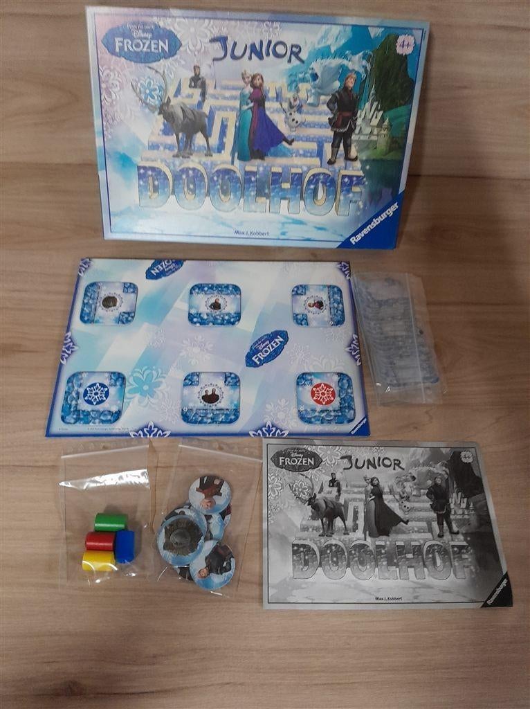 Junior doolhof disney frozen - s1519, Hobby en Vrije tijd, Gezelschapsspellen | Bordspellen, Verzenden, Zo goed als nieuw