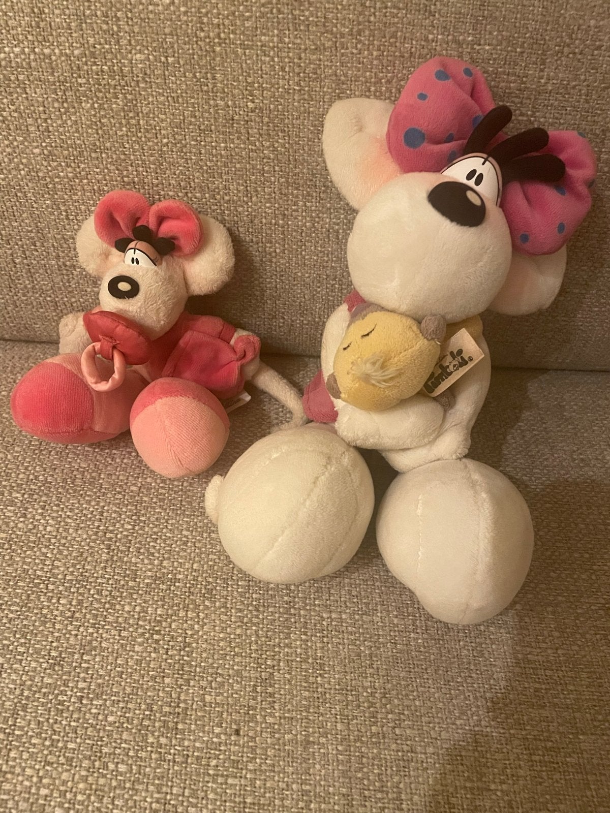 Diddl diddlina knuffels uit 2005/2006, weinig gebruikt, Ophalen of Verzenden, Zo goed als nieuw, Knuffel