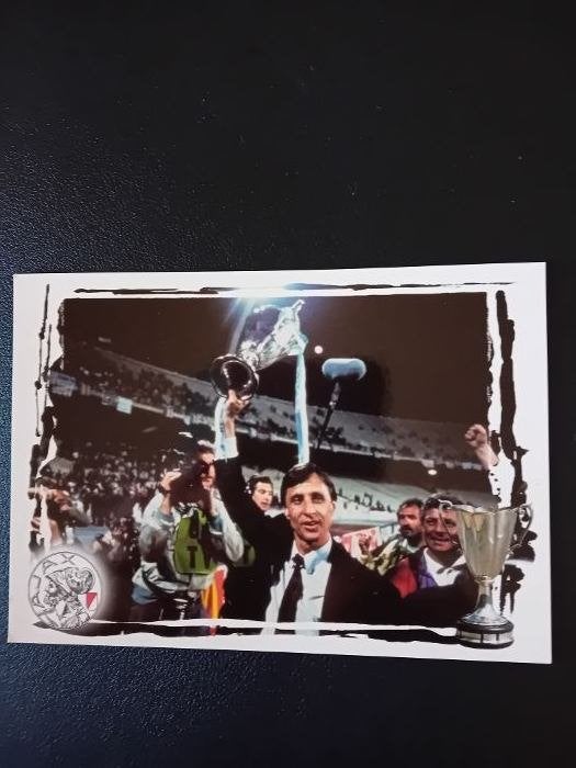 fotokaart van johan cruyff  europa cup 2  1978, Ophalen of Verzenden, Zo goed als nieuw, Ajax, Spelerskaart