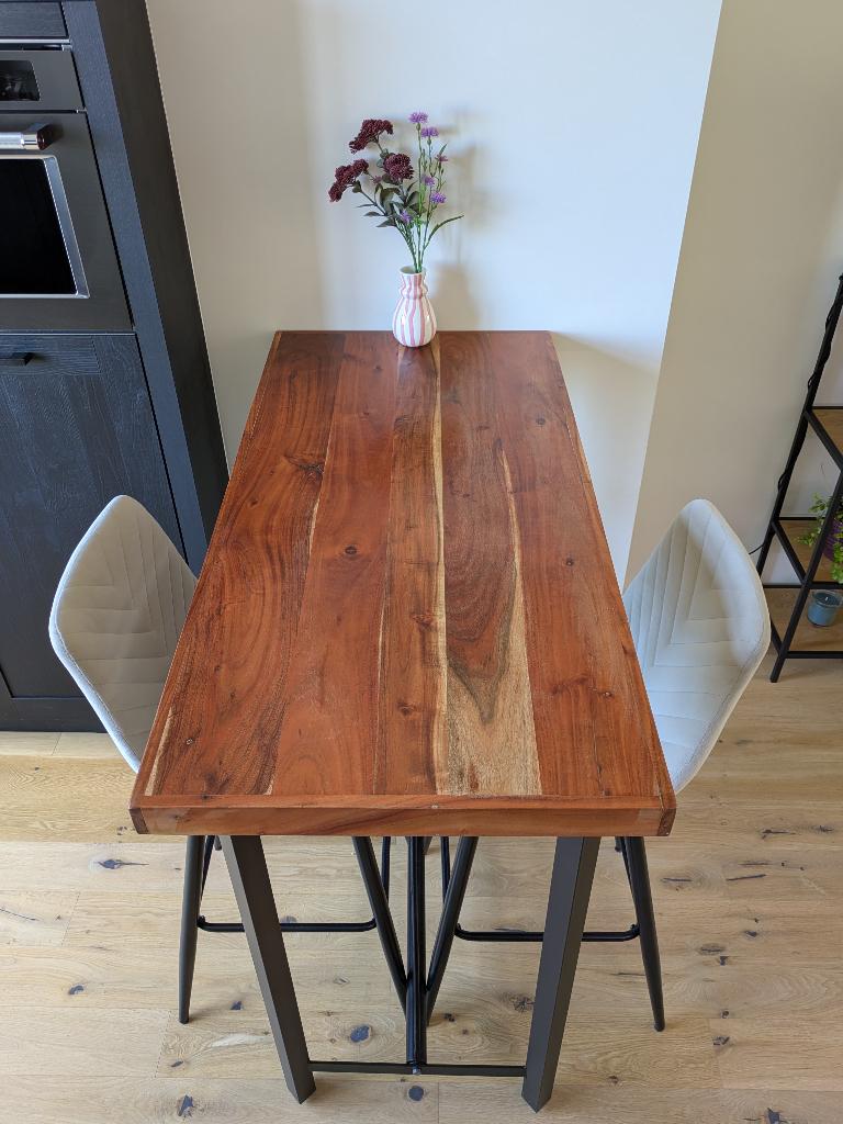 Bartafel met stoelen, Huis en Inrichting, Tafels | Eettafels, Ophalen, 100 tot 150 cm, Tot twee personen, 50 tot 100 cm