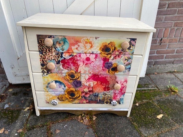 Laden kastje, Huis en Inrichting, Gebruikt, 3 of 4 laden, Minder dan 100 cm, Grenenhout