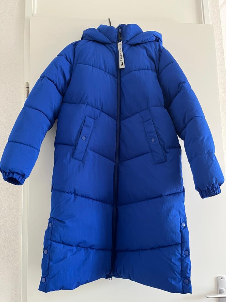 Maat 40 Kobalt blauwe winterjas, Ophalen of Verzenden, Zo goed als nieuw, Maat 38/40 (M), Blauw