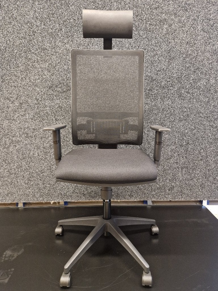 Ergonomische Bureaustoel Netwave Zwart Norm EN1335 (nieuw), Ophalen, Zwart, Nieuw, Bureaustoel