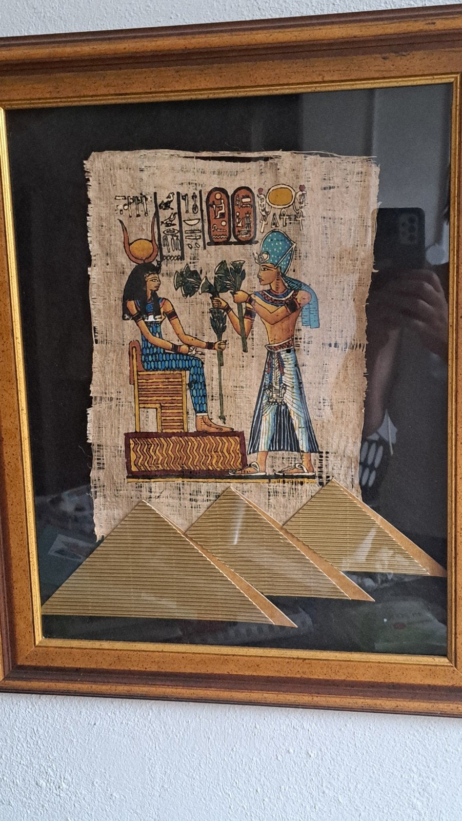 Mooie Egyptische afbeelding op perkament, Antiek en Kunst, Kunst | Schilderijen | Klassiek, Ophalen