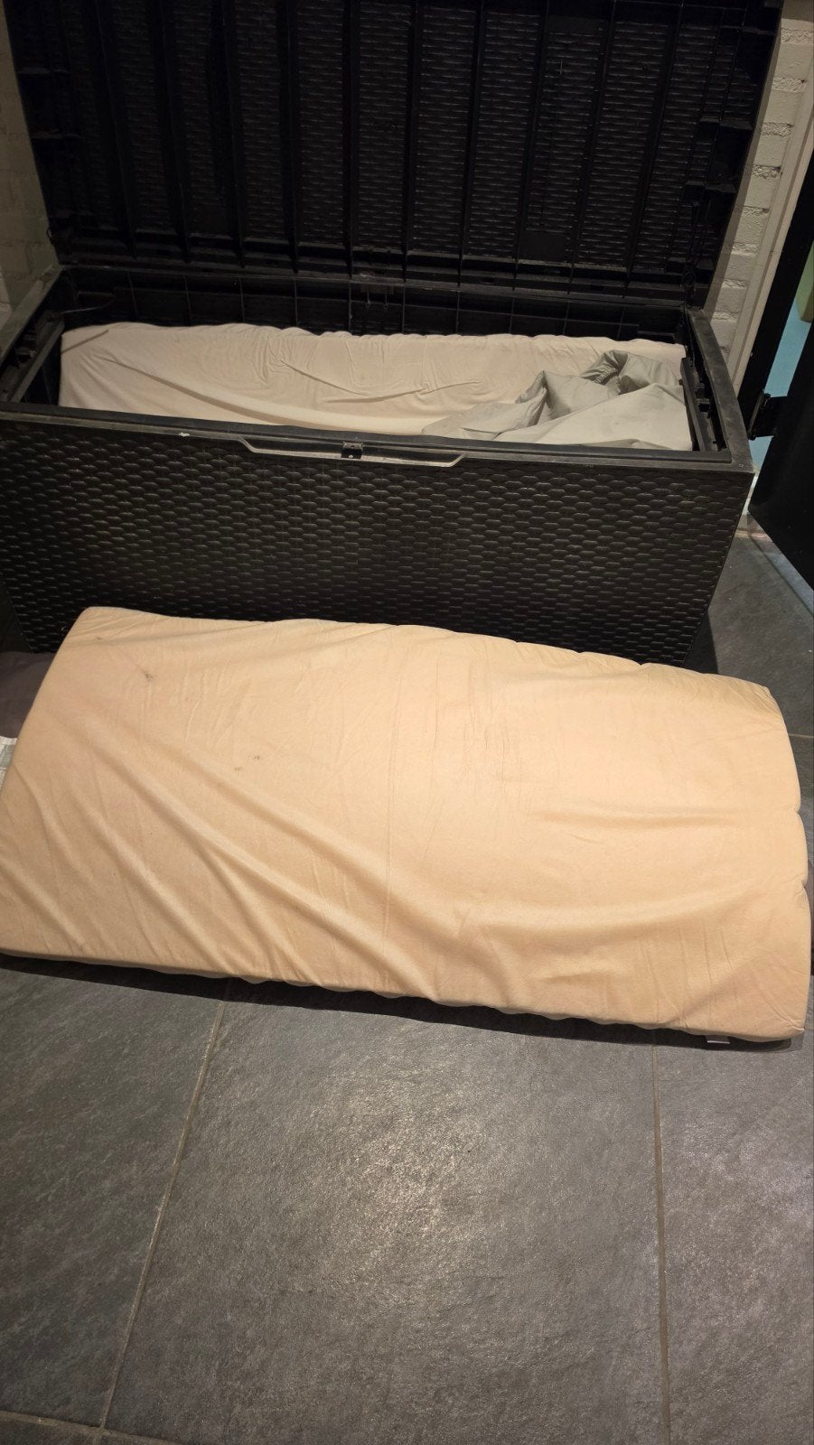 Ruime kunststof opbergbox voor buiten, Ophalen, Gebruikt, Kunststof, Overige typen