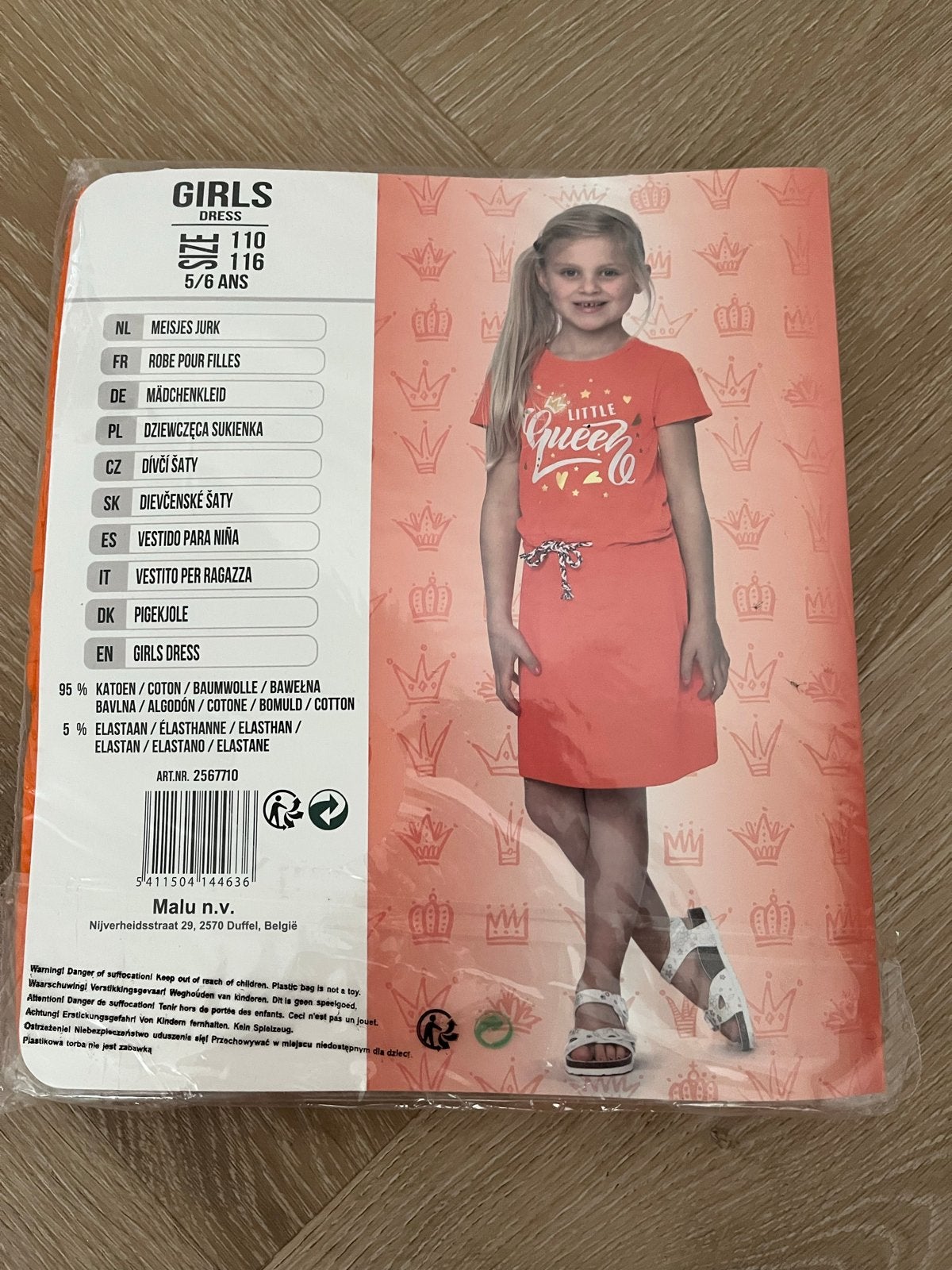 Nieuw - Oranje Jurkje - Maat 110-116  WK/Konin, Kinderen en Baby's, Ophalen, Nieuw, Meisje, Jurk of Rok