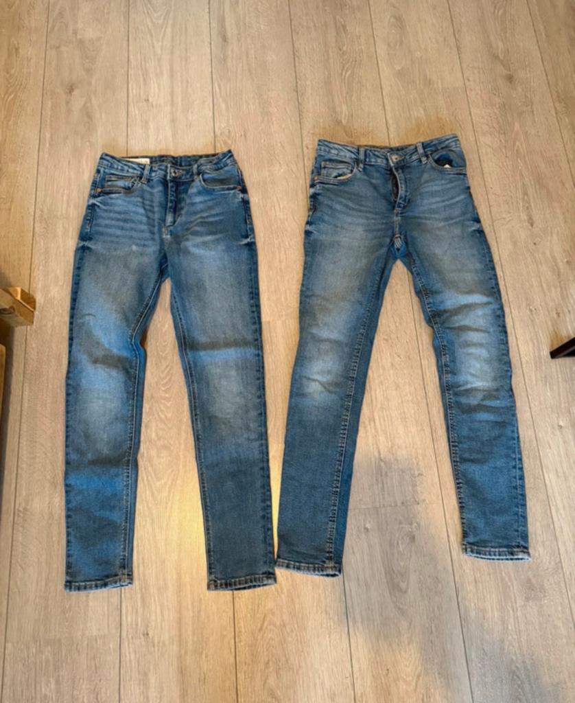 2x Zara skinny jeans 152, Kinderen en Baby's, Kinderkleding | Maat 152, Ophalen of Verzenden, Zo goed als nieuw, Meisje, Broek