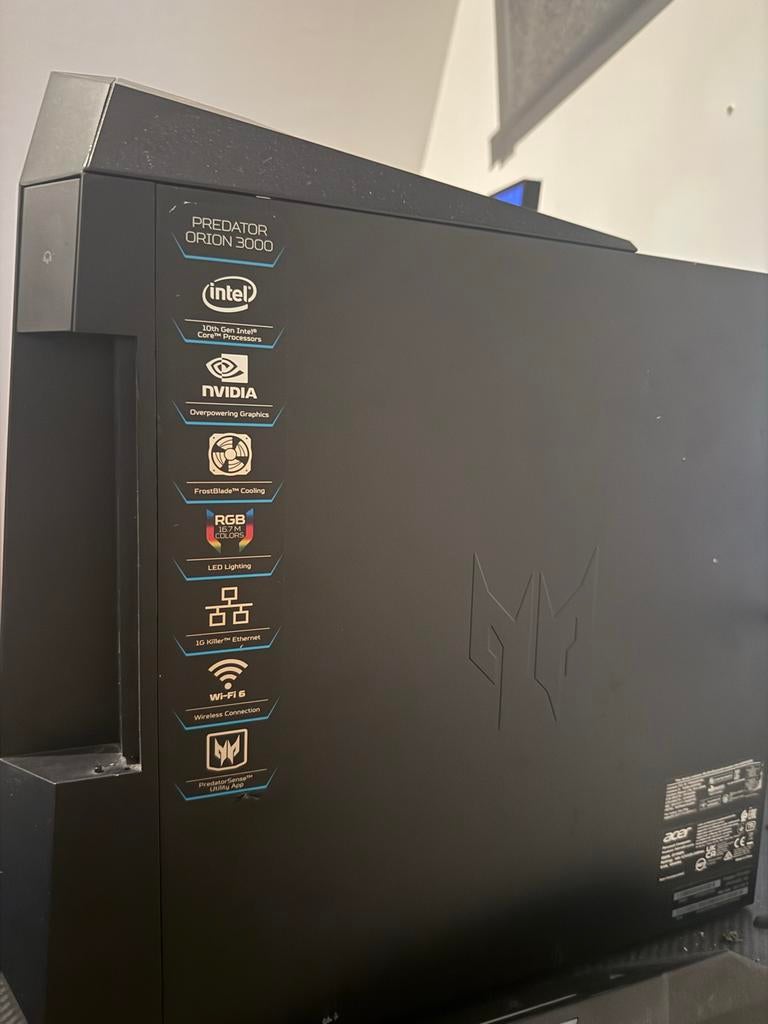 Predator Orion 3000 Gaming PC - RTX 2060, 16GB RAM, SSD/HDD, Computers en Software, Desktop Pc's, Zo goed als nieuw, HDD, 16 GB