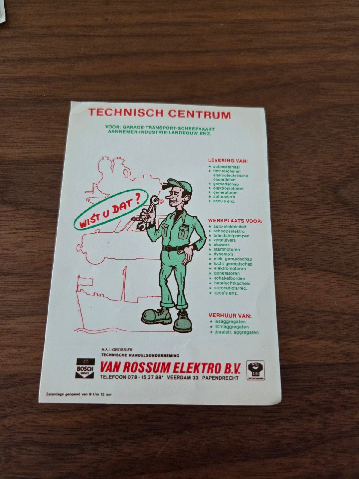 8307  sticker Technisch Centrum Van Rossum Elektro B.V., Ophalen of Verzenden, Gebruikt, Bedrijf of Vereniging