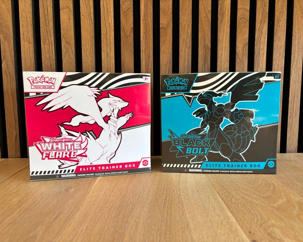 Pokémon Elite Trainer Box: Black Bolt & White Flare Set, Hobby en Vrije tijd, Verzamelkaartspellen | Pokémon, Ophalen of Verzenden