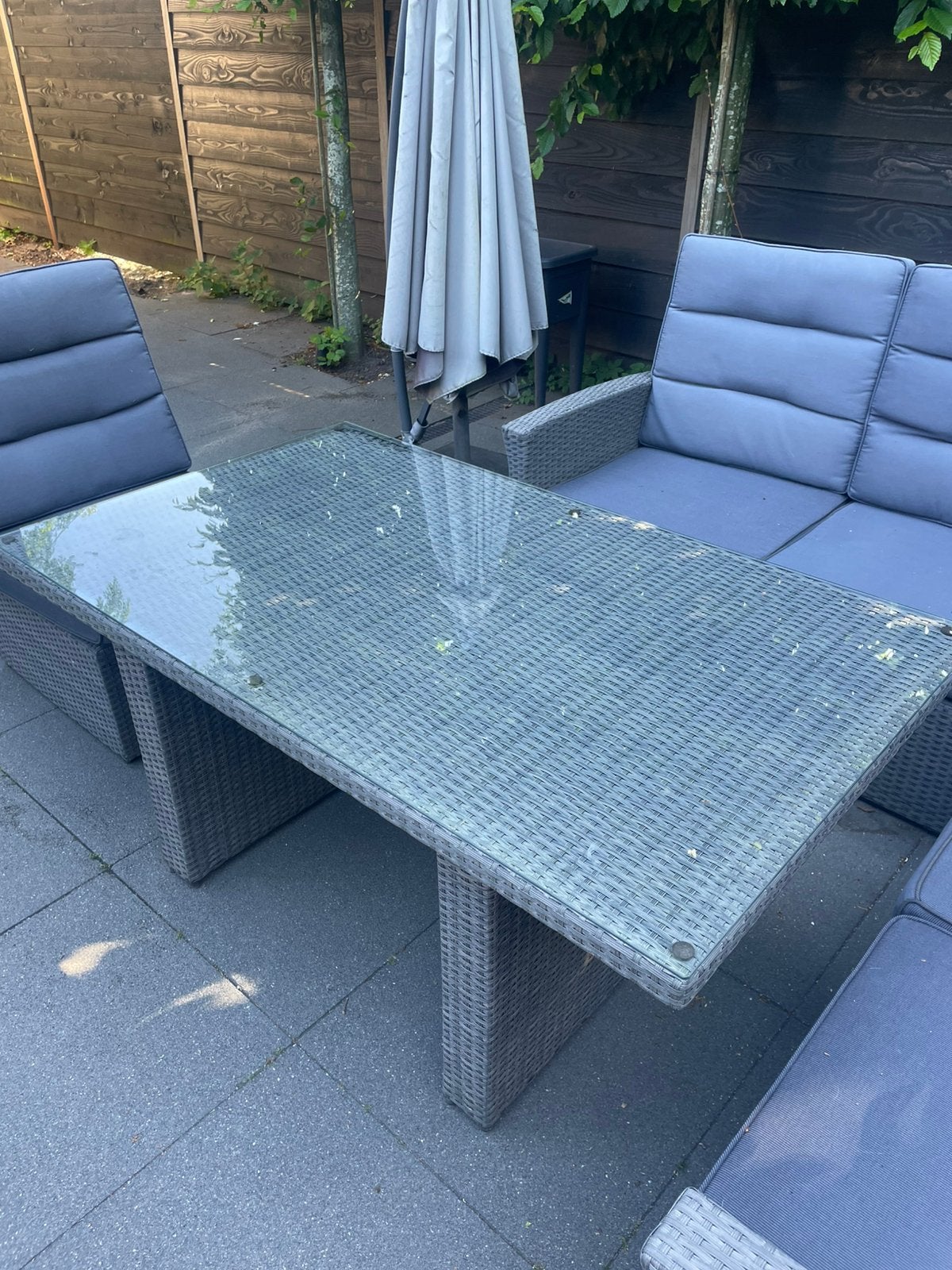 Hartman tuintafel, Tuin en Terras, Tuintafels, Gebruikt, Rechthoekig, Ophalen