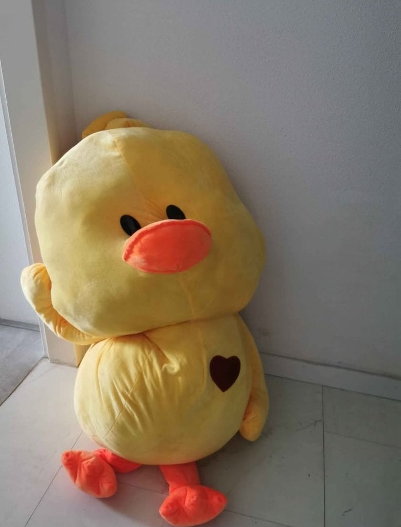 Grote knuffel eend, Kinderen en Baby's, Ophalen, Geel, Nieuw, Middelgroot (20 tot 80 cm)