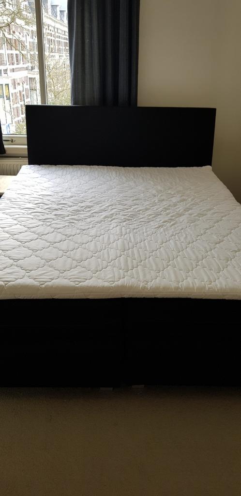 Boxspring, 1.60 x 2.00, met een topmatras, Ophalen, Tweepersoons, 160 cm
