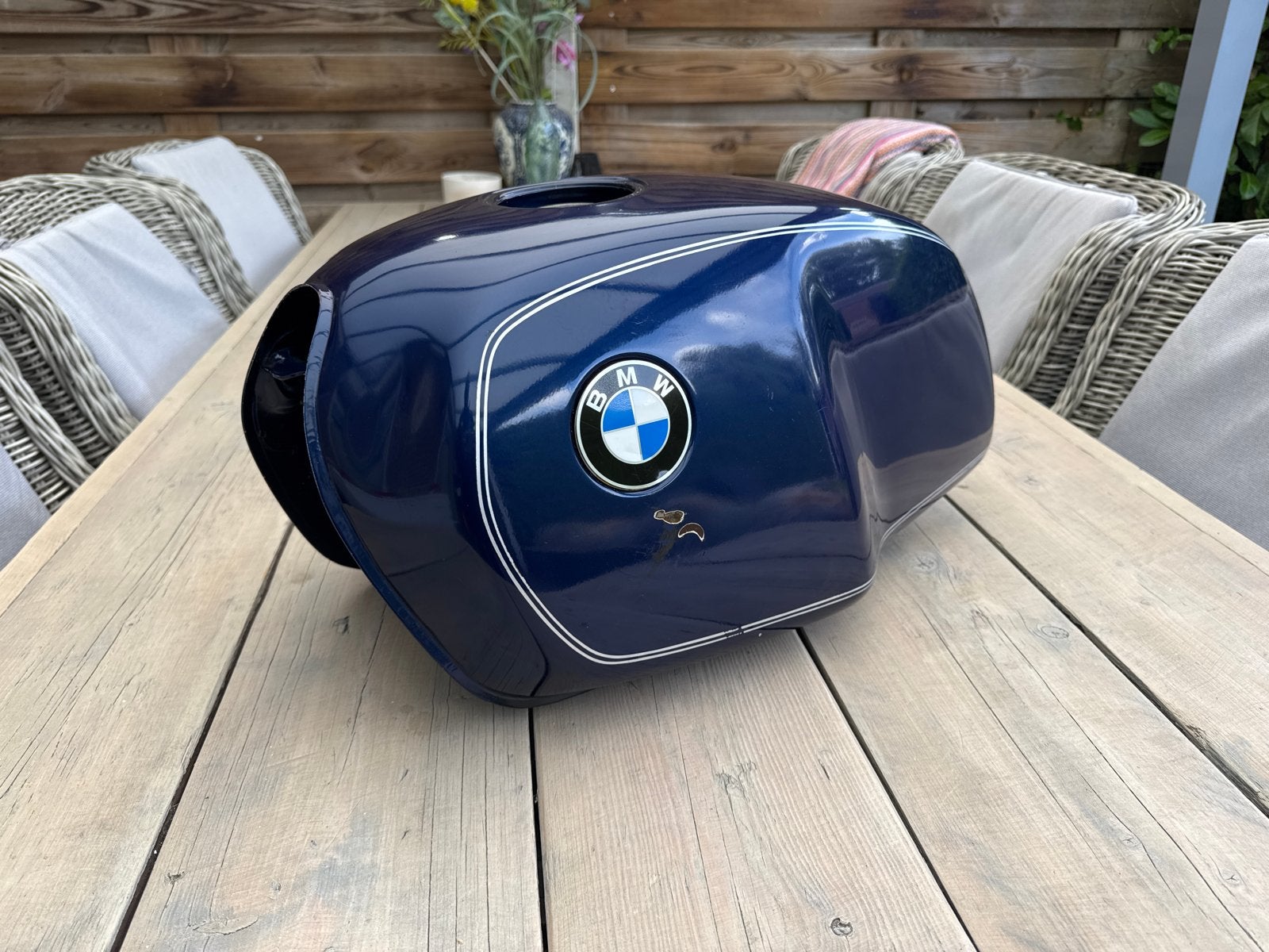 BMW Monolever Tank met Brede Tunnel - Donkerblauw, Motoren, Ophalen of Verzenden, Gebruikt