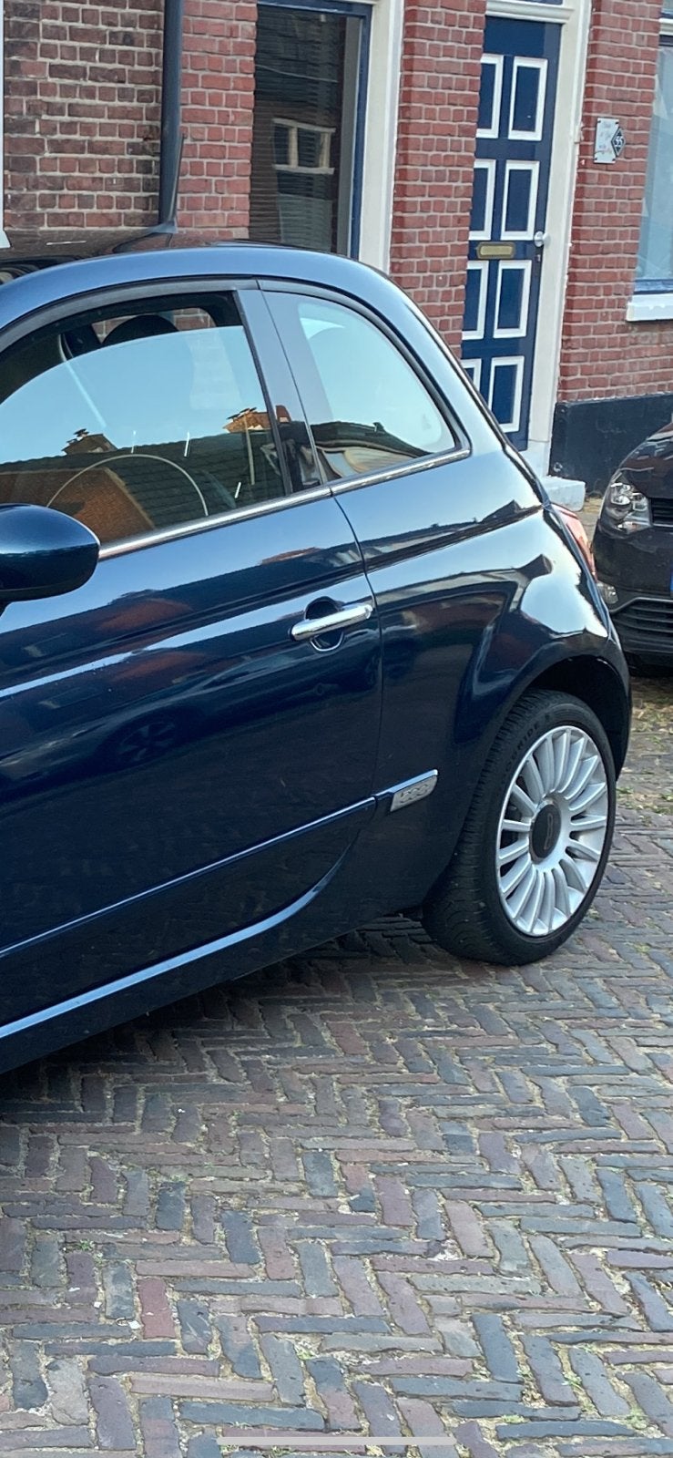 Fiat 500 Turbine origineel velgen met banden 195 45 16, Auto diversen, Ophalen of Verzenden