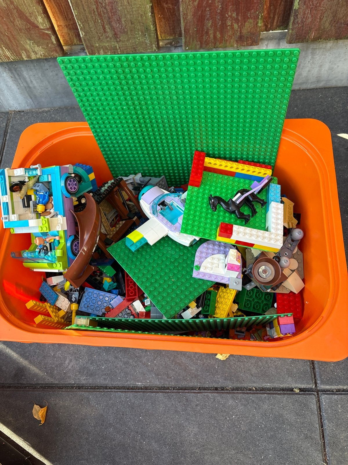 Grote bak met diverse Lego blokken en onderdelen, Ophalen, Gebruikt, Overige merken