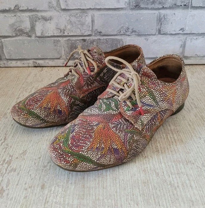 Kleurrijke Think! leren veterschoenen - maat 37 -, Kleding | Dames, Overige kleuren, Verzenden, Think!, Zo goed als nieuw