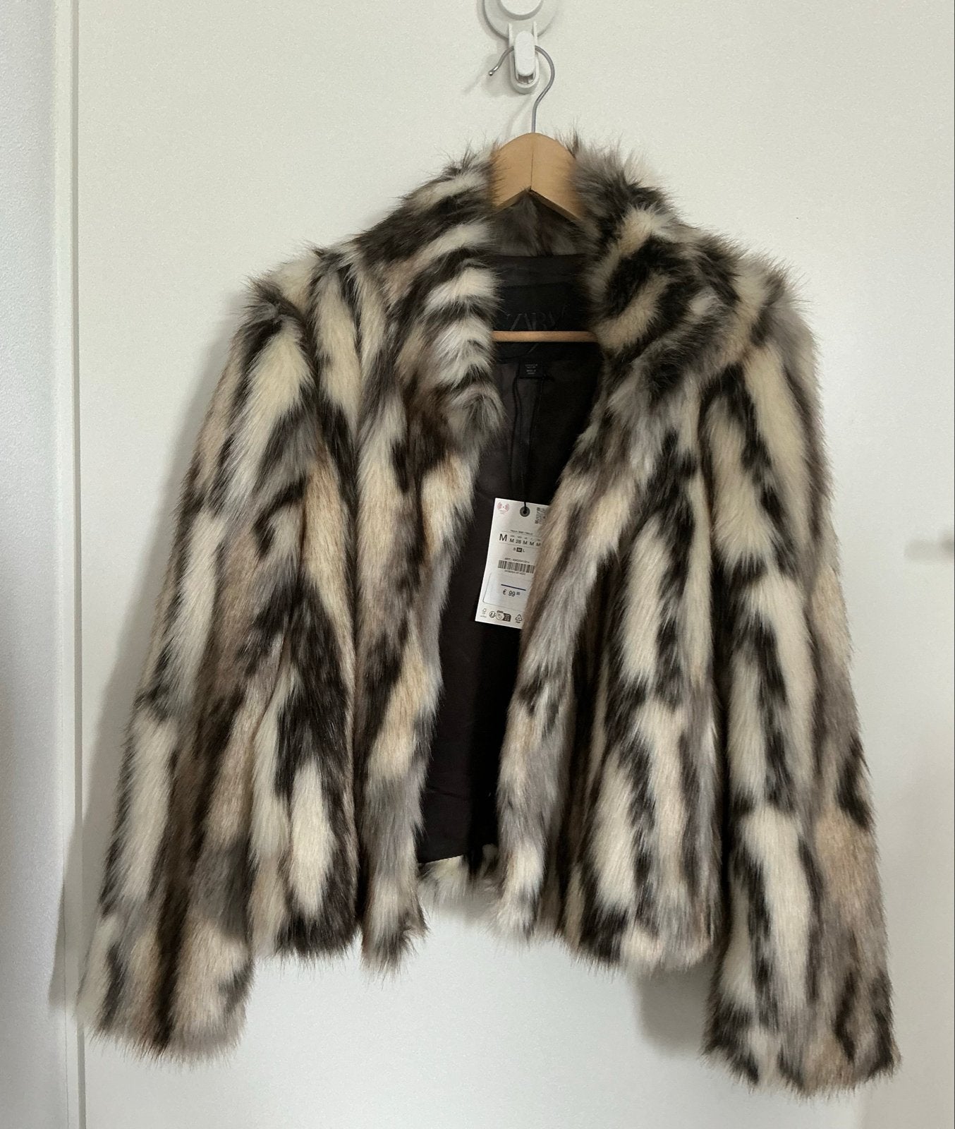 Zara Faux Fur Jas met Luipaardprint - Maat M, Ophalen of Verzenden, Zo goed als nieuw, Maat 38/40 (M), Meerkleurig