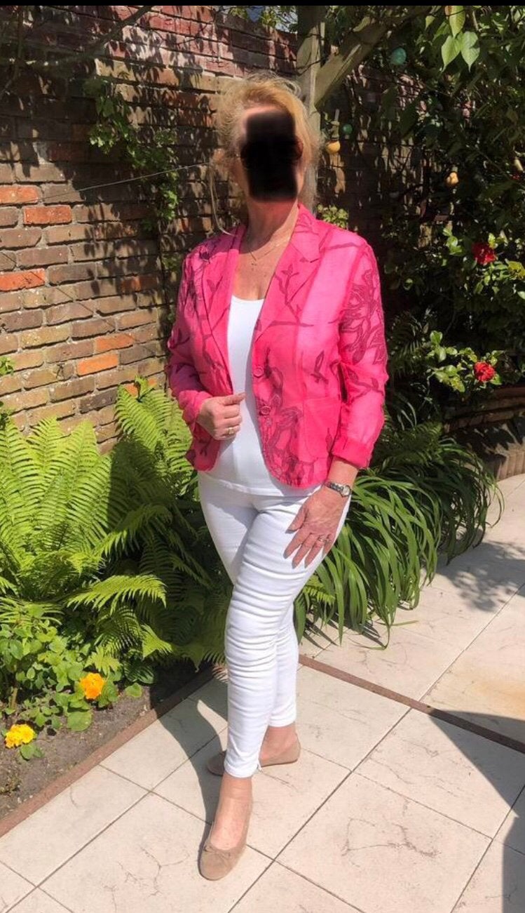 Elegante blazer jasje kleed slank met knoopsluiting mt 44 Xl, Maat 42/44 (L), Ophalen of Verzenden, Zo goed als nieuw, Jasje