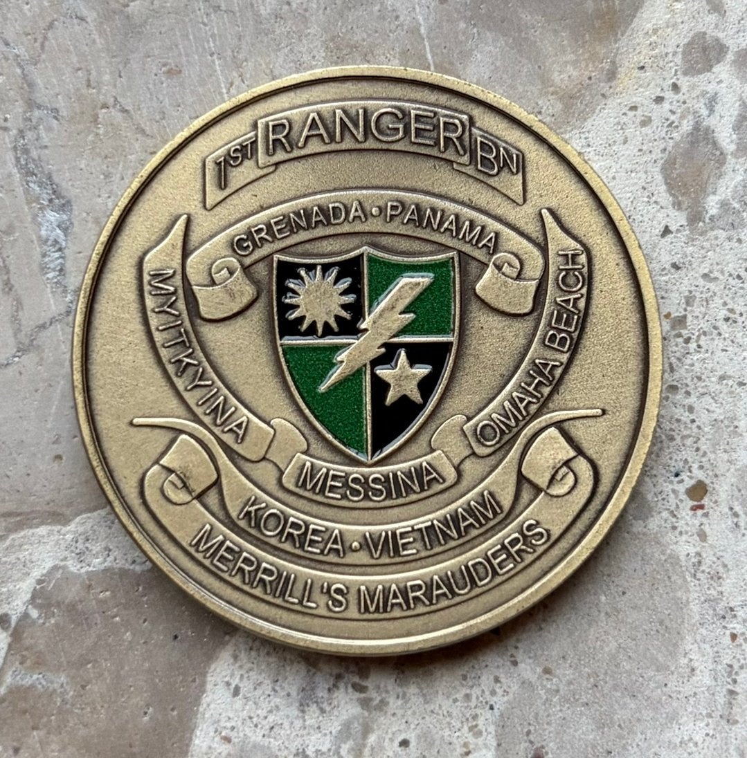 US Army 1st ranger special forces coin, Verzamelen, Militaria | Algemeen, Ophalen of Verzenden, Landmacht, Amerika, Embleem of Badge