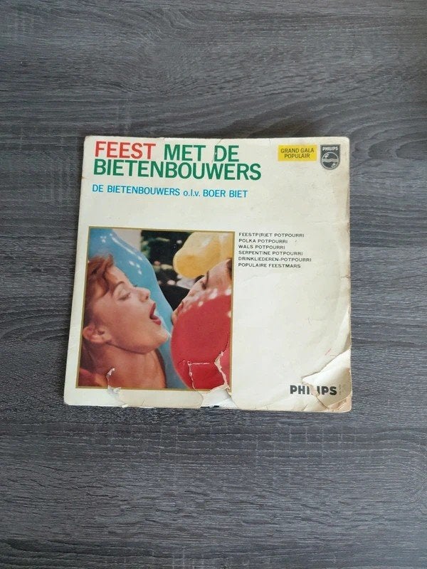 Feest met de Bietenbouwers - De Bietenbouwers olv. Boer Bie, Cd's en Dvd's, Gebruikt, 7 inch, Ophalen of Verzenden, EP