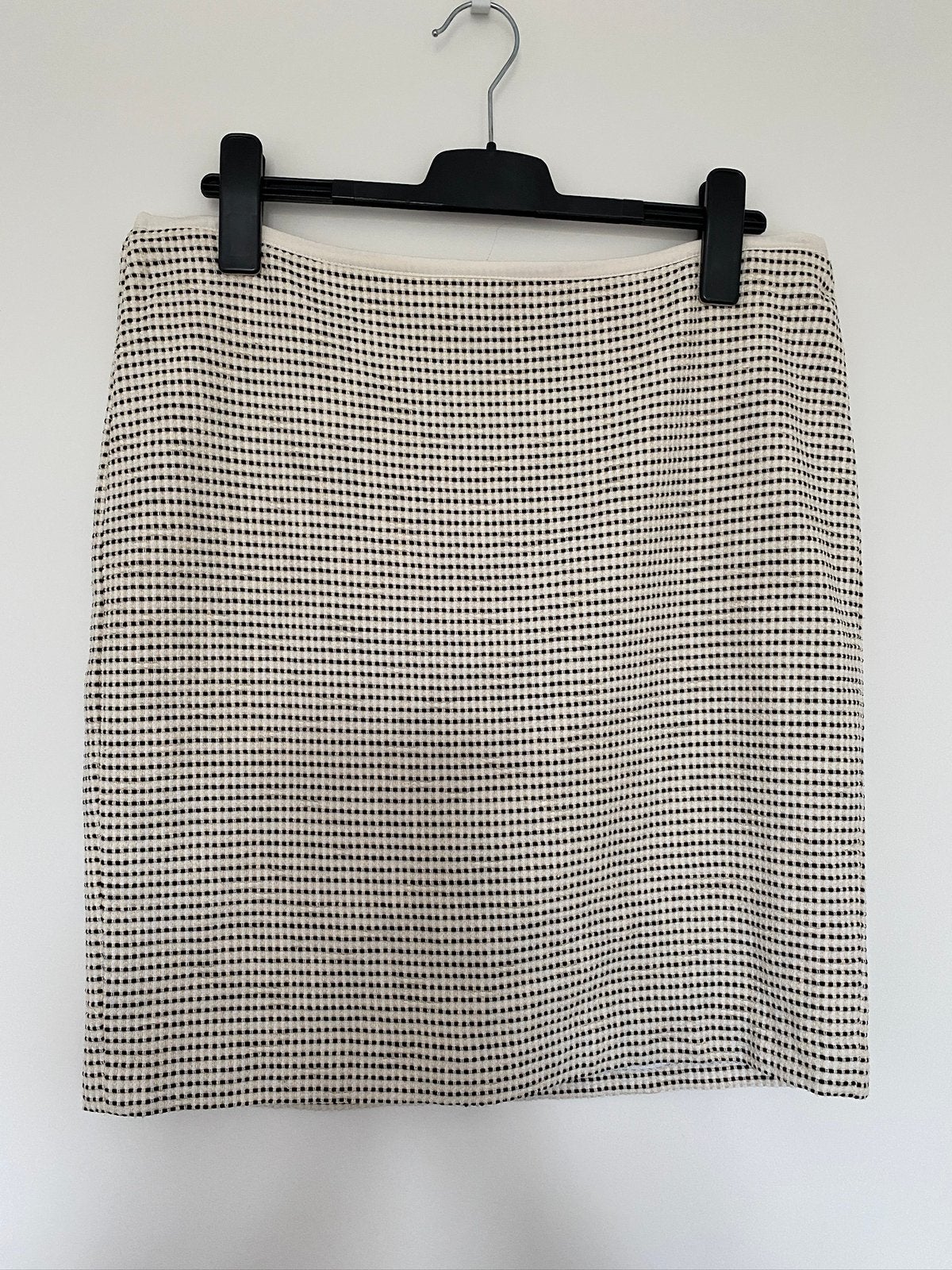MarcCain rok wolwit en zwart maat 6 (44/46), Verzenden, Zo goed als nieuw, Maat 42/44 (L), Zwart