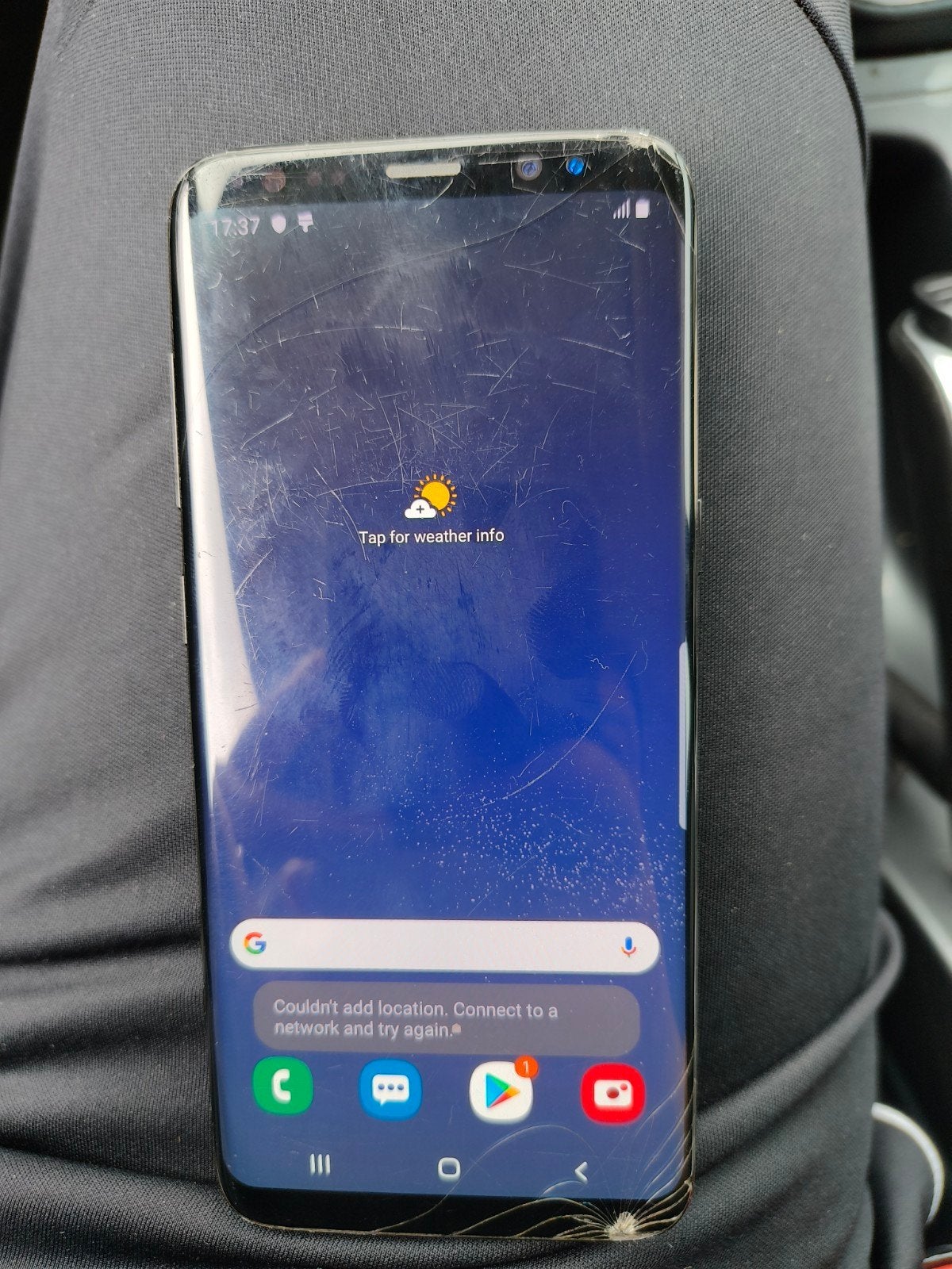 Samsung Galaxy S8 - Gebruikt met schermbeschadiging, Telecommunicatie, Mobiele telefoons | Samsung, Gebruikt, Zwart, Touchscreen