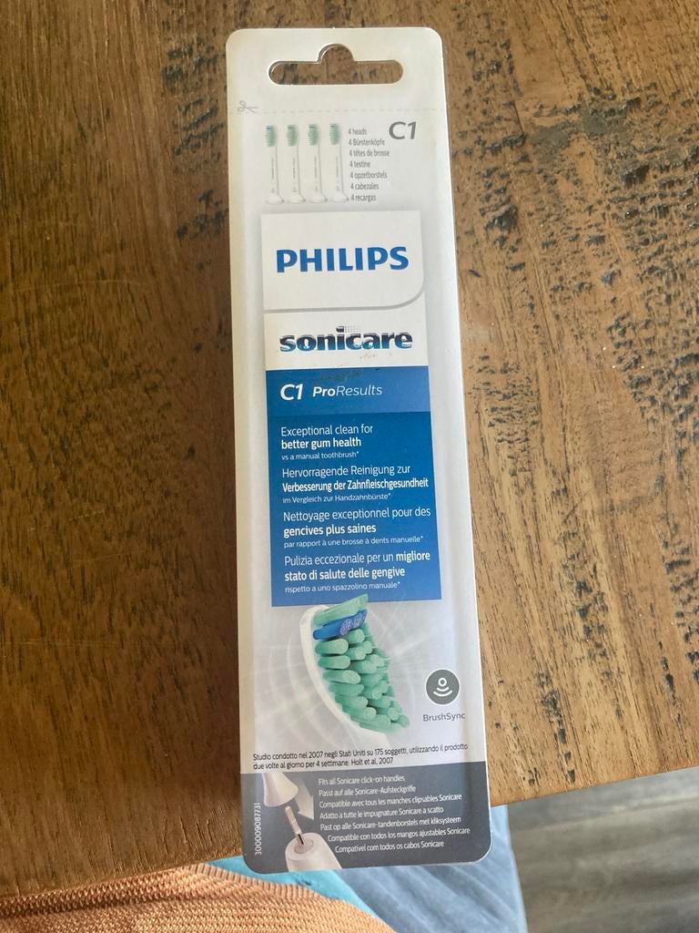 Philips Sonicare C1 ProResults Opzetborstels (4 stuks), Ophalen of Verzenden, Nieuw, Mondverzorging