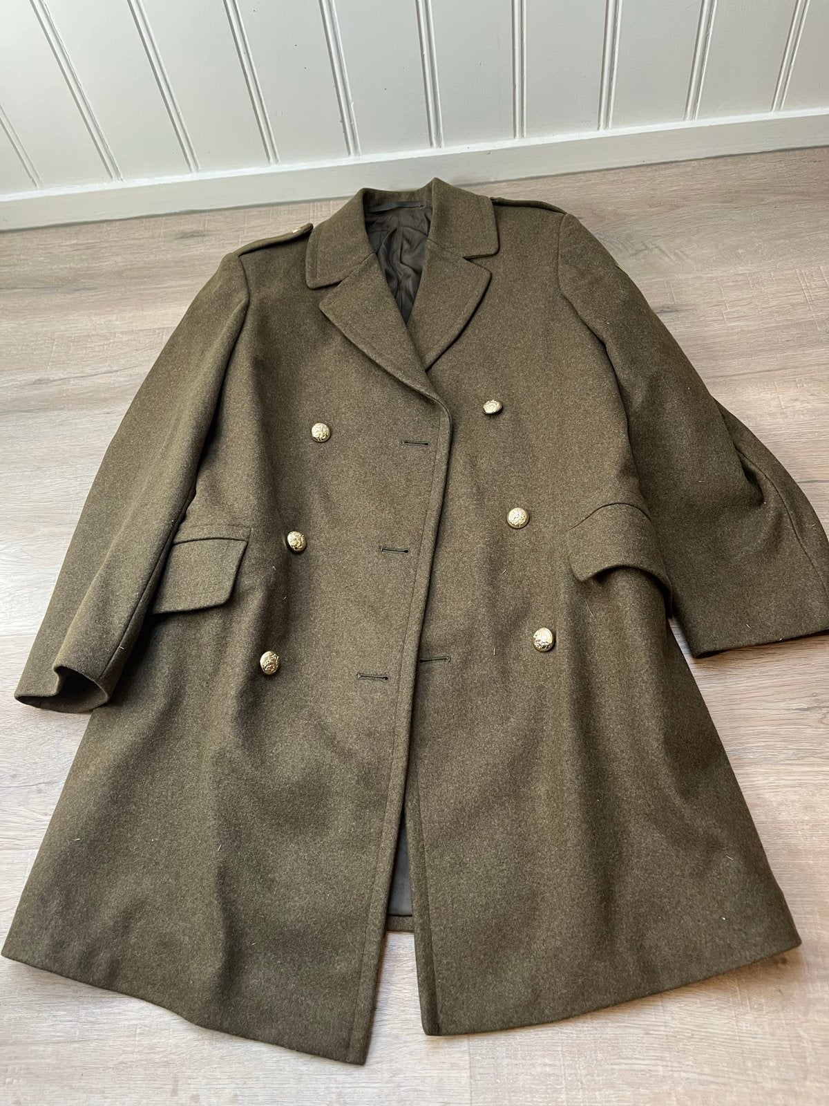 Vintage Nederlandse Landmacht Overjas - KL 1970, Ophalen of Verzenden, Landmacht, Nederland, Kleding of Schoenen