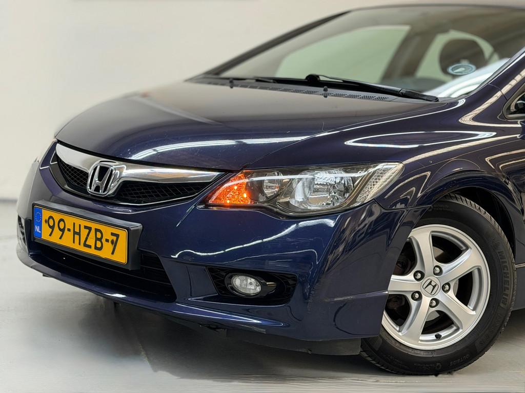 Honda Civic 1.3 Hybrid Elegance Automaat Airco Cruise Stoelv, Auto's, Honda, Gebruikt, Beige, Blauw, Bedrijf