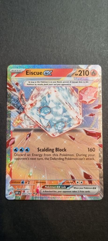 Eiscue ex 042/197 Obsidian Flames (OBF 042), Ophalen of Verzenden, Zo goed als nieuw, Losse kaart