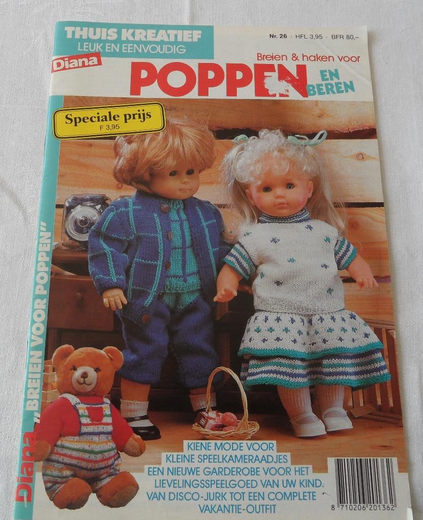 2 tijdschriften poppen en beren haken breien Diana zie fotos, Ophalen of Verzenden, Nieuw, Breien of Haken, Patroon of Boek