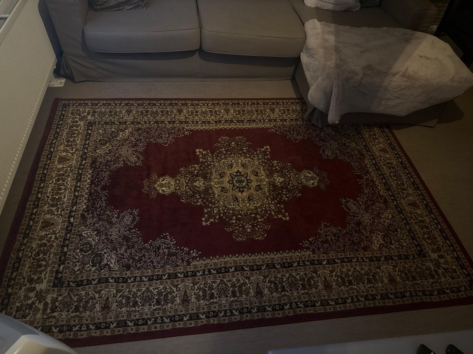 Klassiek rood vloerkleed met oosters patroon, Ophalen, Gebruikt, 150 tot 200 cm, 200 cm of meer
