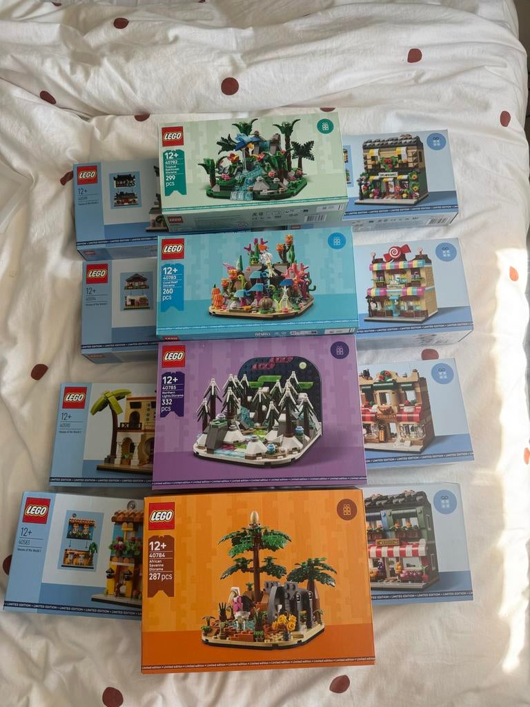 Complete set van 12 LEGO GWP sets, Lego, Nieuw, Ophalen of Verzenden, Complete set