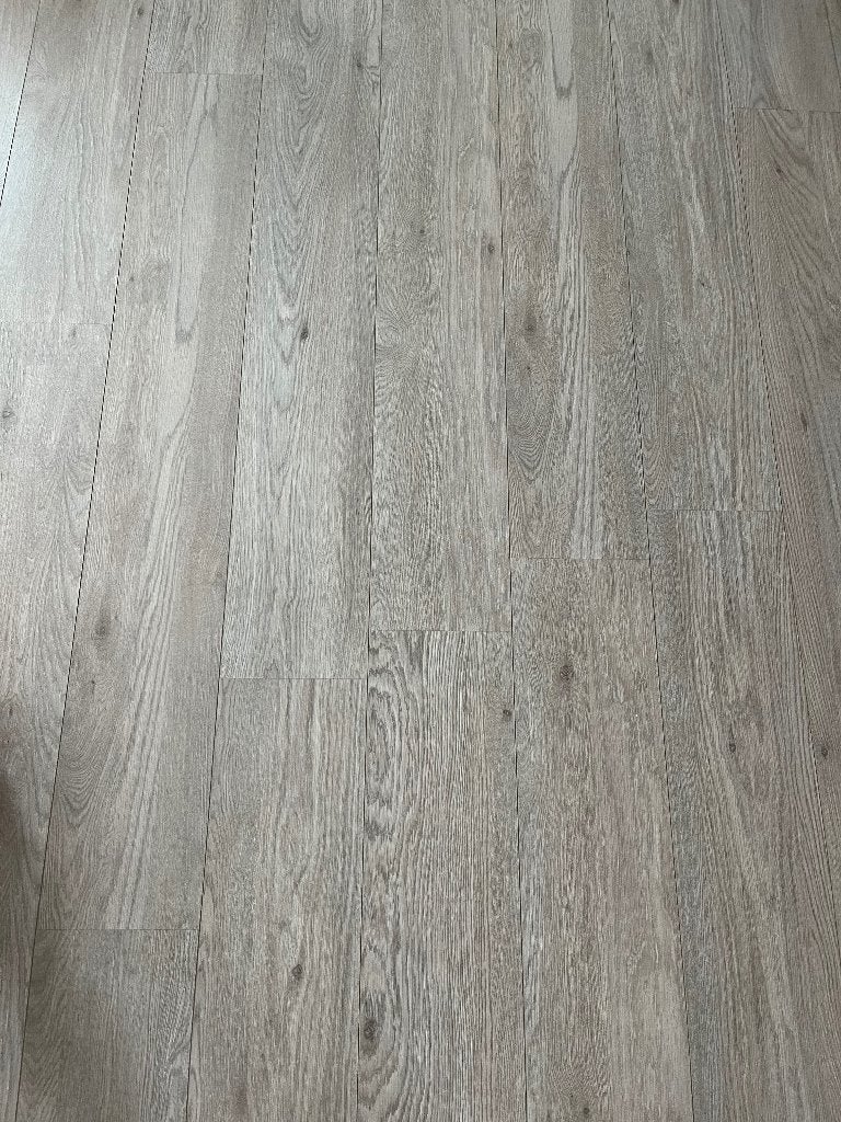 Laminaat (Alsace oak, circa 45m2), Ophalen, Gebruikt, 25 tot 50 m², Grijs