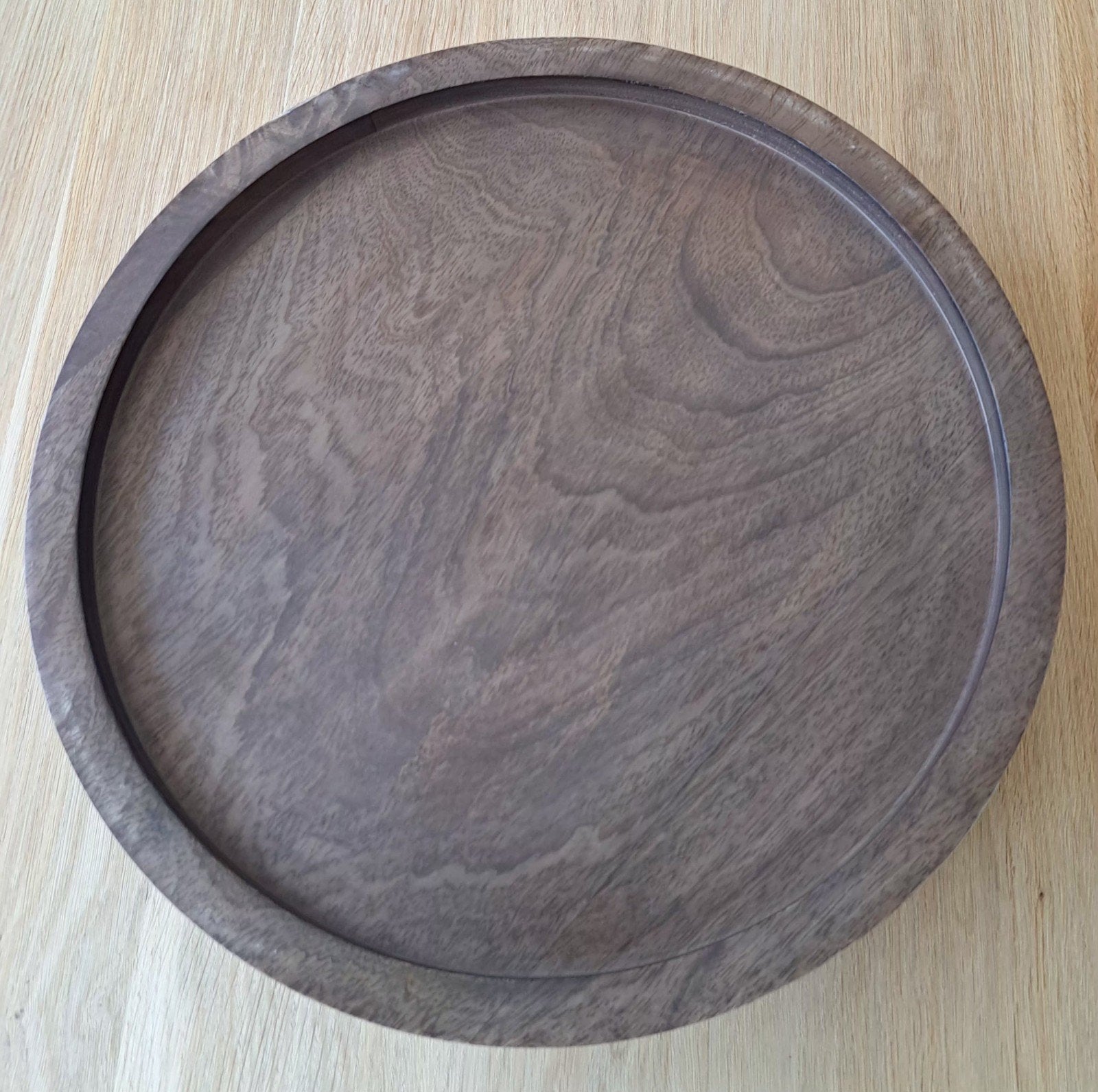 RIVIERA MAISON houten serveer plateau of als  dienblad met h, Huis en Inrichting, Met handvatten, Rond, Ophalen of Verzenden, Zo goed als nieuw