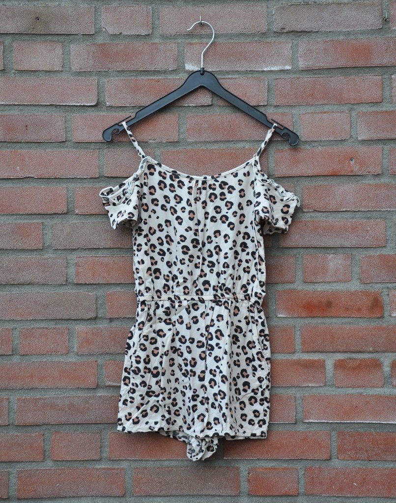jumpsuit 140, panterprint jumpsuit 140, kinderkleding 140, Overige typen, Meisje, H&M, Nieuw