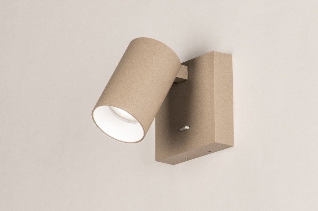 wandlamp spot  leeslamp taupe of beige zwart bank bed lamp, Ophalen of Verzenden, Nieuw