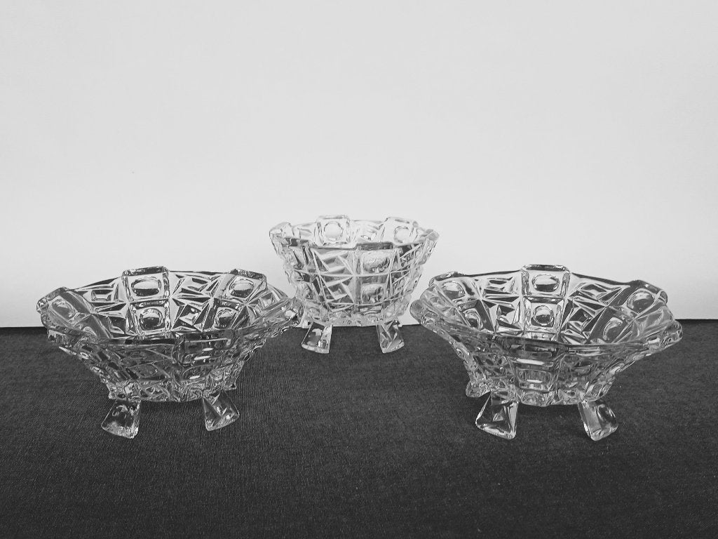 Schaaltjes (3x) Libochovice Persglas Art Deco, Antiek en Kunst, Antiek | Glas en Kristal, Ophalen of Verzenden
