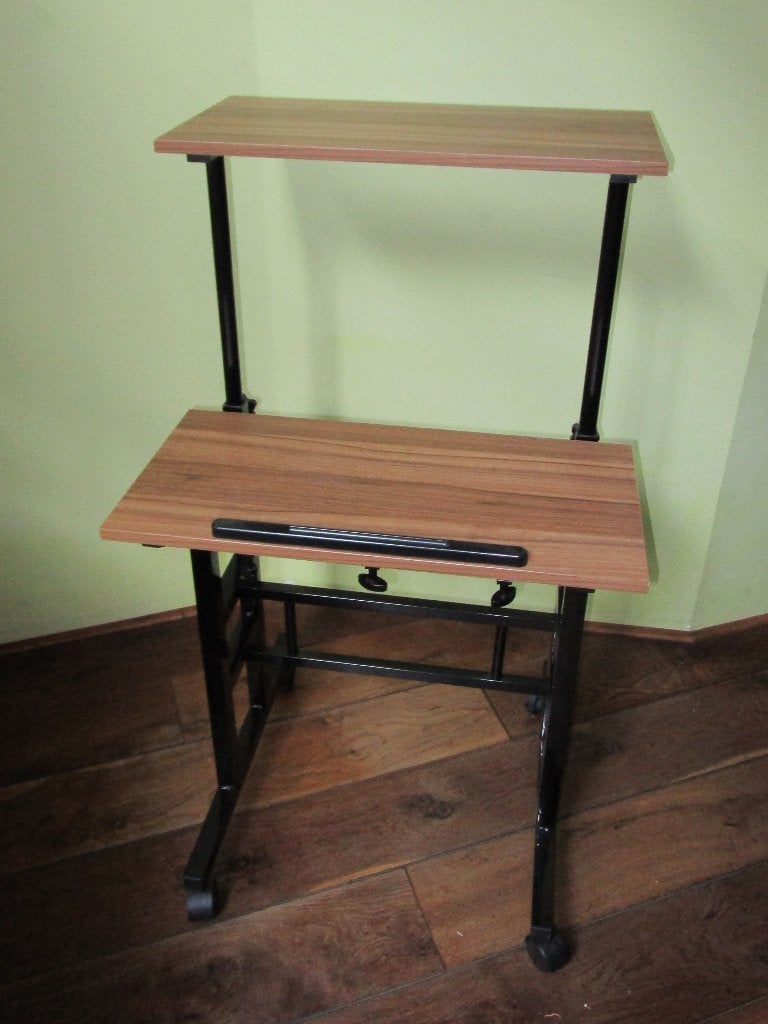Verstelbare laptoptafel met wieltjes, Ophalen, Zo goed als nieuw, In hoogte verstelbaar