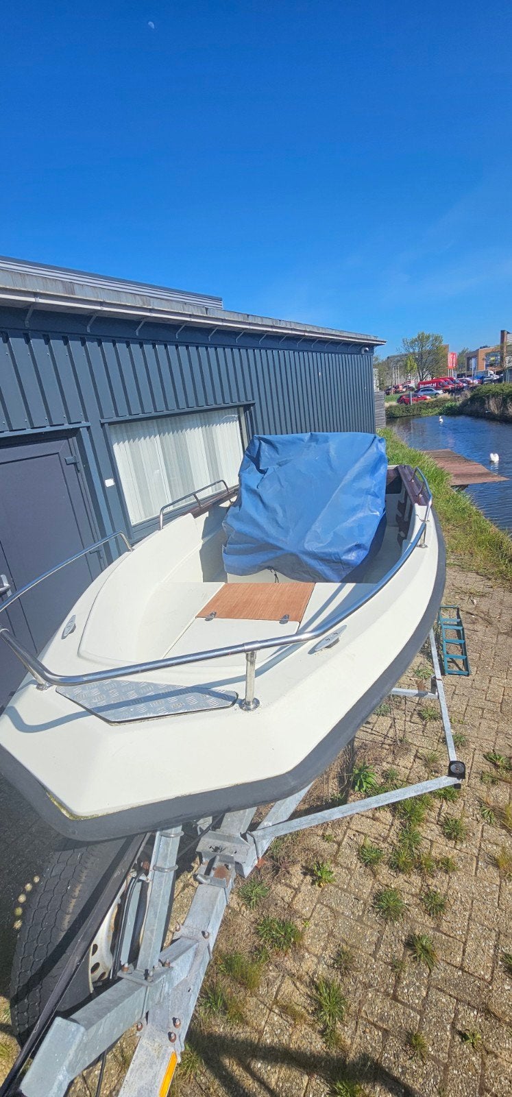 Elan 495 met trailer 30pk honda (geen vaarbewijs nodig), Ophalen of Verzenden, Gebruikt, Polyester